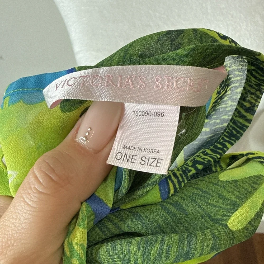 Vintage Y2K Victorias Secret Chiffon Beach Swim Sarong Cover Up Wrap Skirt Scarf